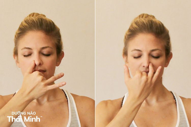 Bài tập hít thở luân phiên.