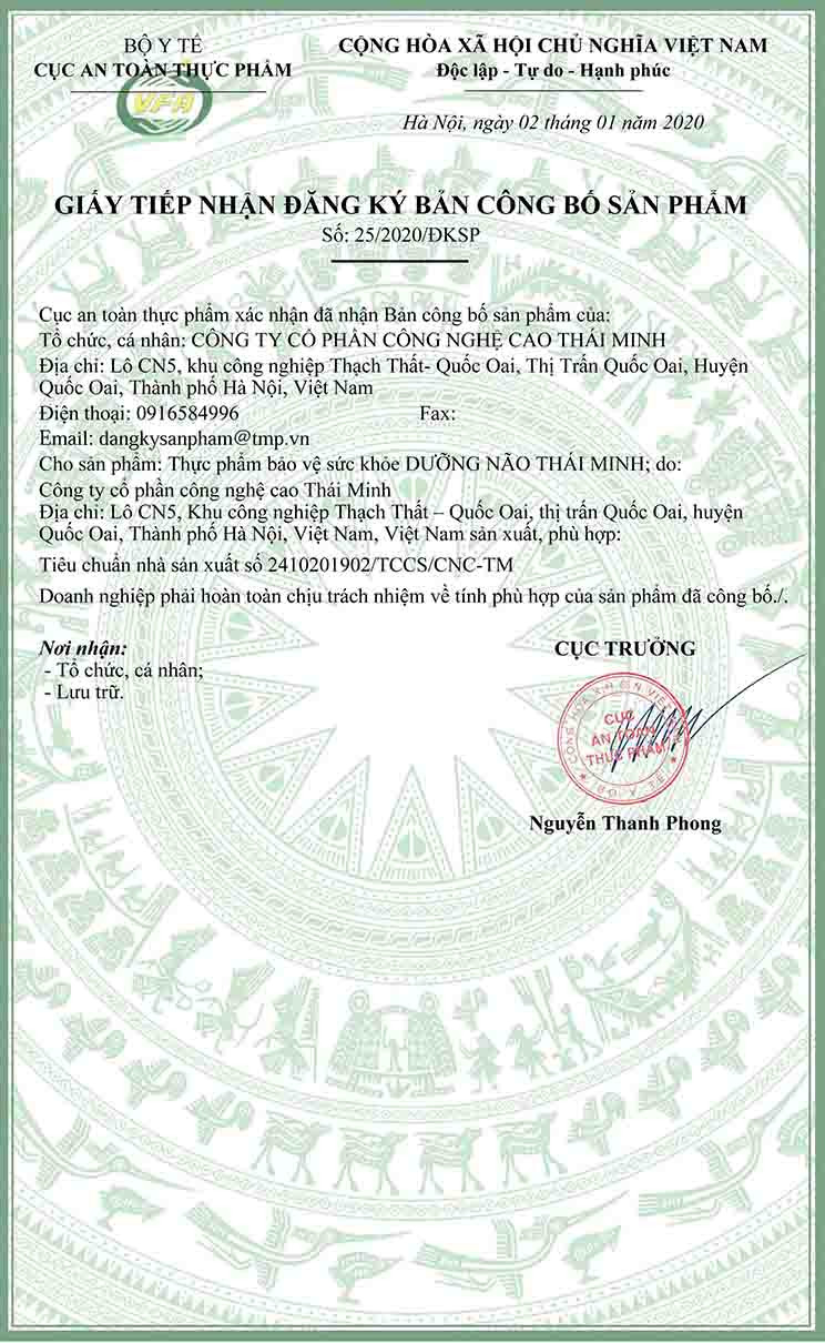 Công dụng của Dưỡng Não Thái Minh